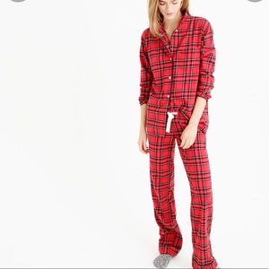 JCrew Flannel red scotch pajamas set